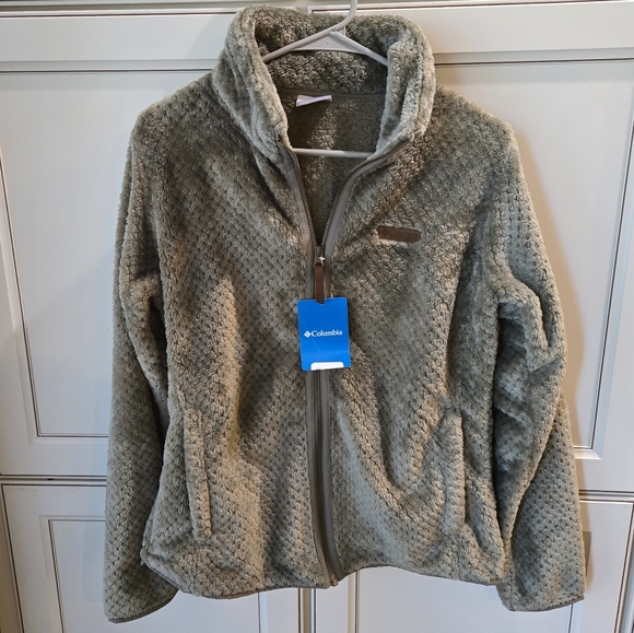 Columbia Jackets & Blazers - NWT Columbia Fire Side II Sherpa Fleece Jacket Size L Dusty Olive Green